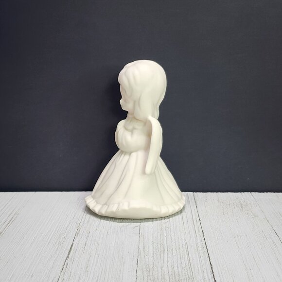 Miniature Praying Angel Figurine Porcelain Statue White 5'' Tall Decorative - Picture 3 of 6